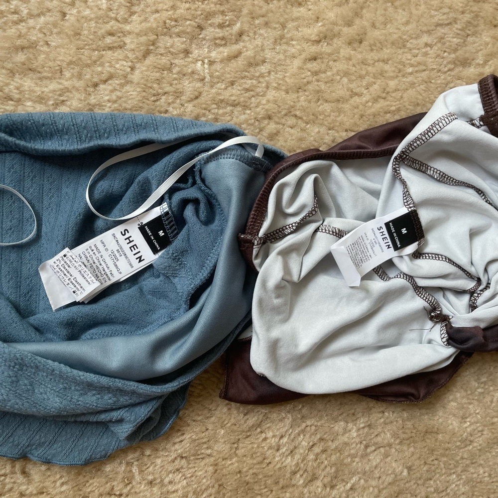 SHEIN Brown and Blue Bandeau Bundle - Picture 3 of 3